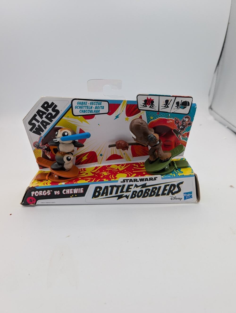 Star Wars Battle Bobblers Porgs Vs Chewbacca Clippable Battling Action Figure
